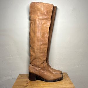 Michael Kors Knee Leather Brown High Heeled Women’s Boots Size 7